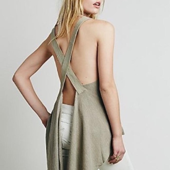 Free People Tops - Open back sweater knit free people tank top